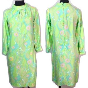 VTG Groovy 60’s Shift Dress Handmade Sz S